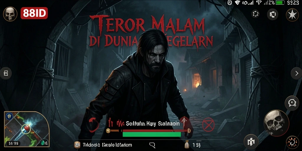 Tangkapan layar gameplay yang menegangkan dari 88ID dengan suasana horror.