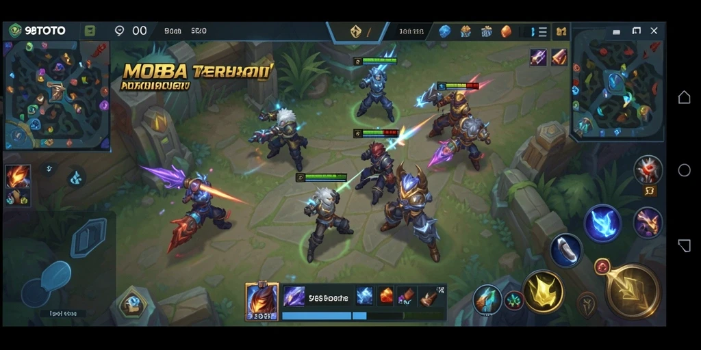 Tampilan gameplay menarik dari 98TOTO dengan aksi MOBA yang intens.