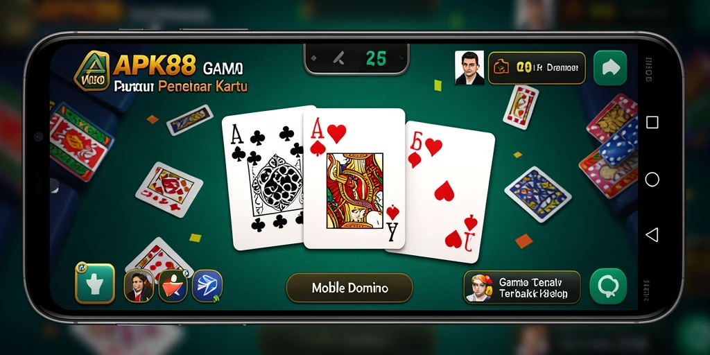 Screenshot APEK88 menampilkan gameplay menarik dalam permainan Domino.