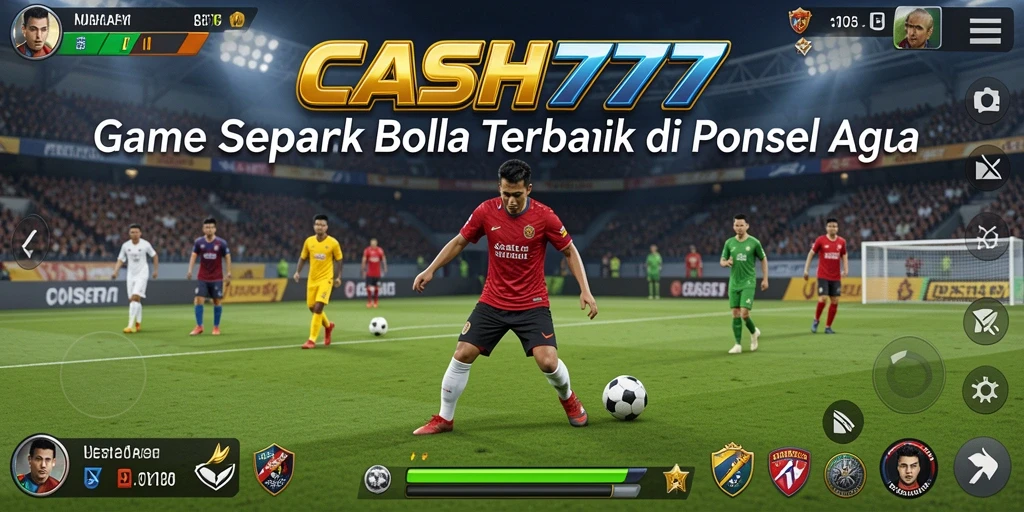 Tampilan gameplay menarik dari game sepak bola CASH777.