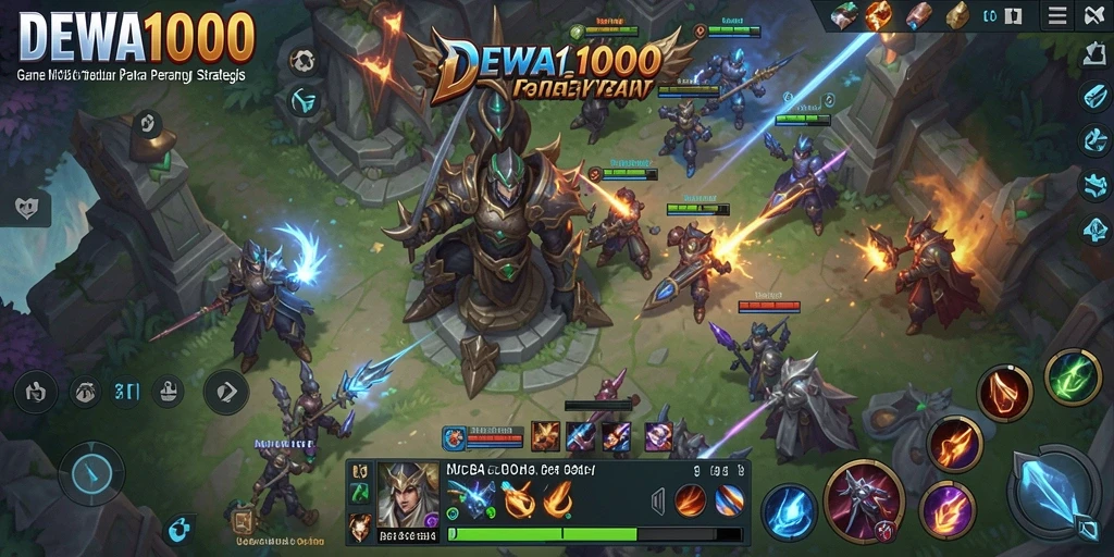 Tampilan gameplay menarik dari DEWA1000 saat pertempuran tim.