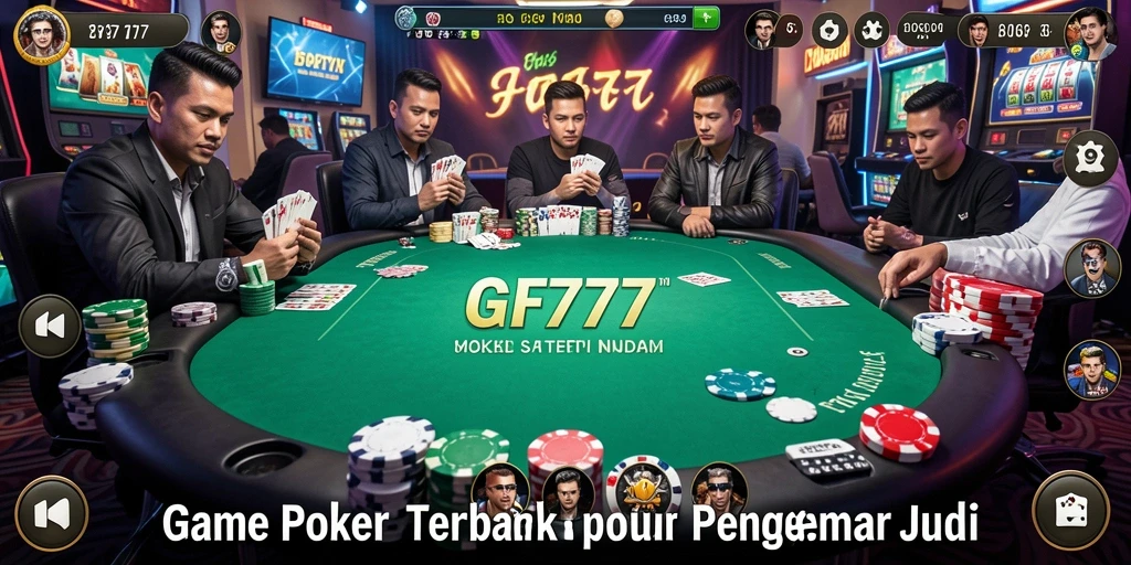 Tampilan gameplay poker yang mendebarkan di GF777.