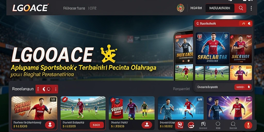 Tampilan aplikasi LGOACE saat melakukan taruhan olahraga.