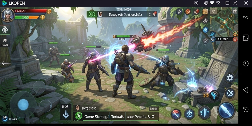 Tampilan gameplay LKOPEN yang menegangkan dan strategis.
