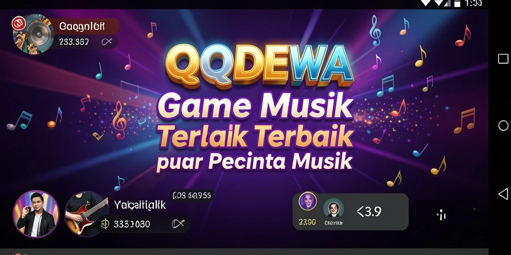 Screenshot gameplay QQDEWA menampilkan pengalaman bermain musik yang seru.