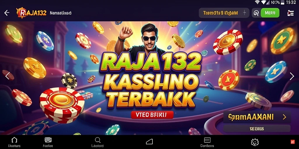 Screenshot utama RAJA132 menampilkan aksi seru permainan Kasino.