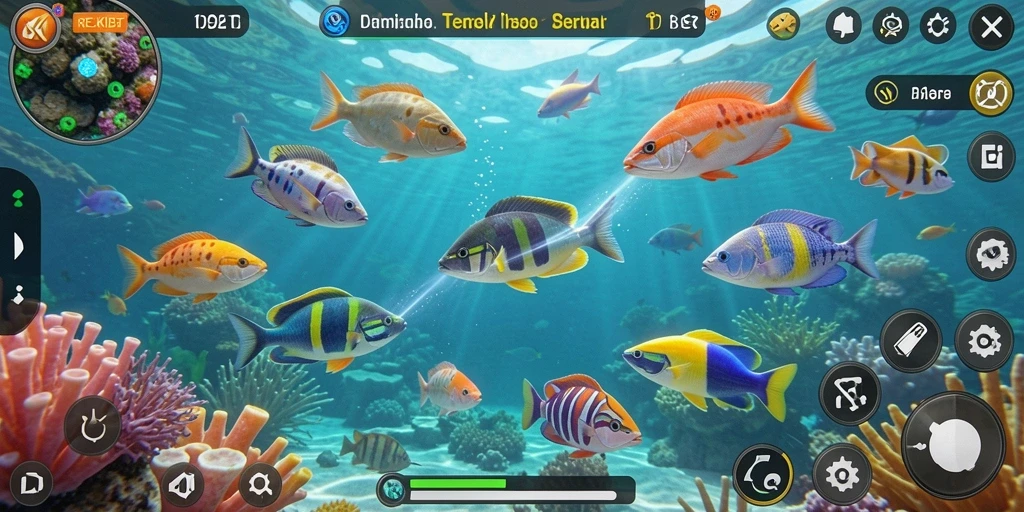Gameplay REJEKIBET menampilkan aksi menangkap ikan yang seru.
