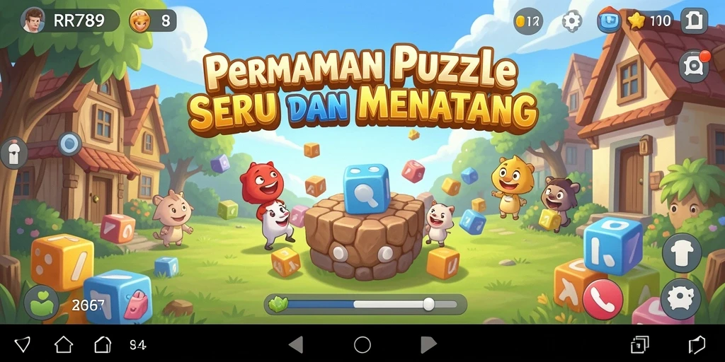 Tampilan gameplay RR789 dengan teka-teki yang menantang.