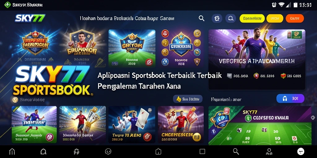Tampilan gameplay seru dalam aplikasi Sportsbook SKY77.